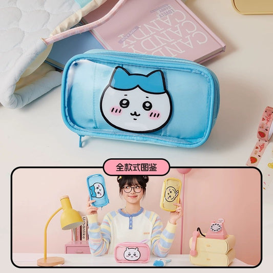 ChiiKawa X Miniso | ChiiKawa Hachiware Usagi Plastic Pencil Case Bag - Kawaii items Room Decoration