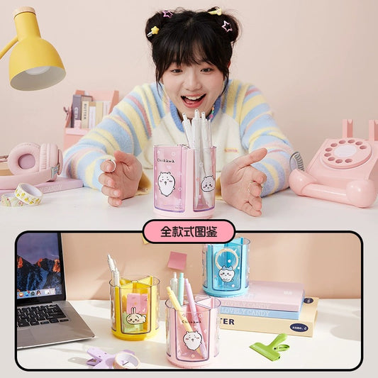 ChiiKawa X Miniso | ChiiKawa Hachiware Usagi Spin Pen Holder - Kawaii Stationery Stand items Room Decoration