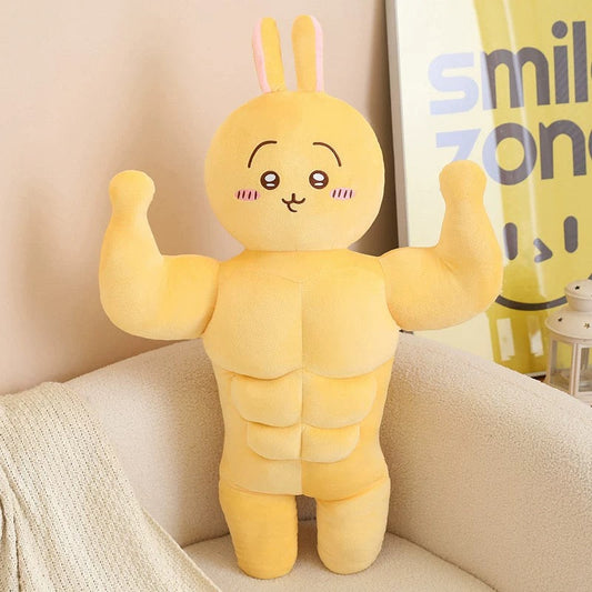 ChiiKawa Muscular Man Plush Doll | Chiikawa Hachiware Usagi 50cm 70cm 90cm - Kawaii cute Item Decoration KawaiiGiftLand