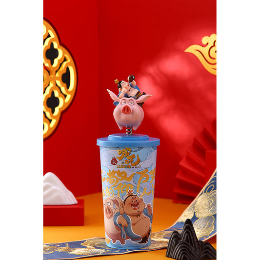Miniso X Ne Zha | Ne Zha 2 Movie Cute Figure Topper Cup - Kawaii Items Toy Collection Home Decoration KawaiiGiftLand