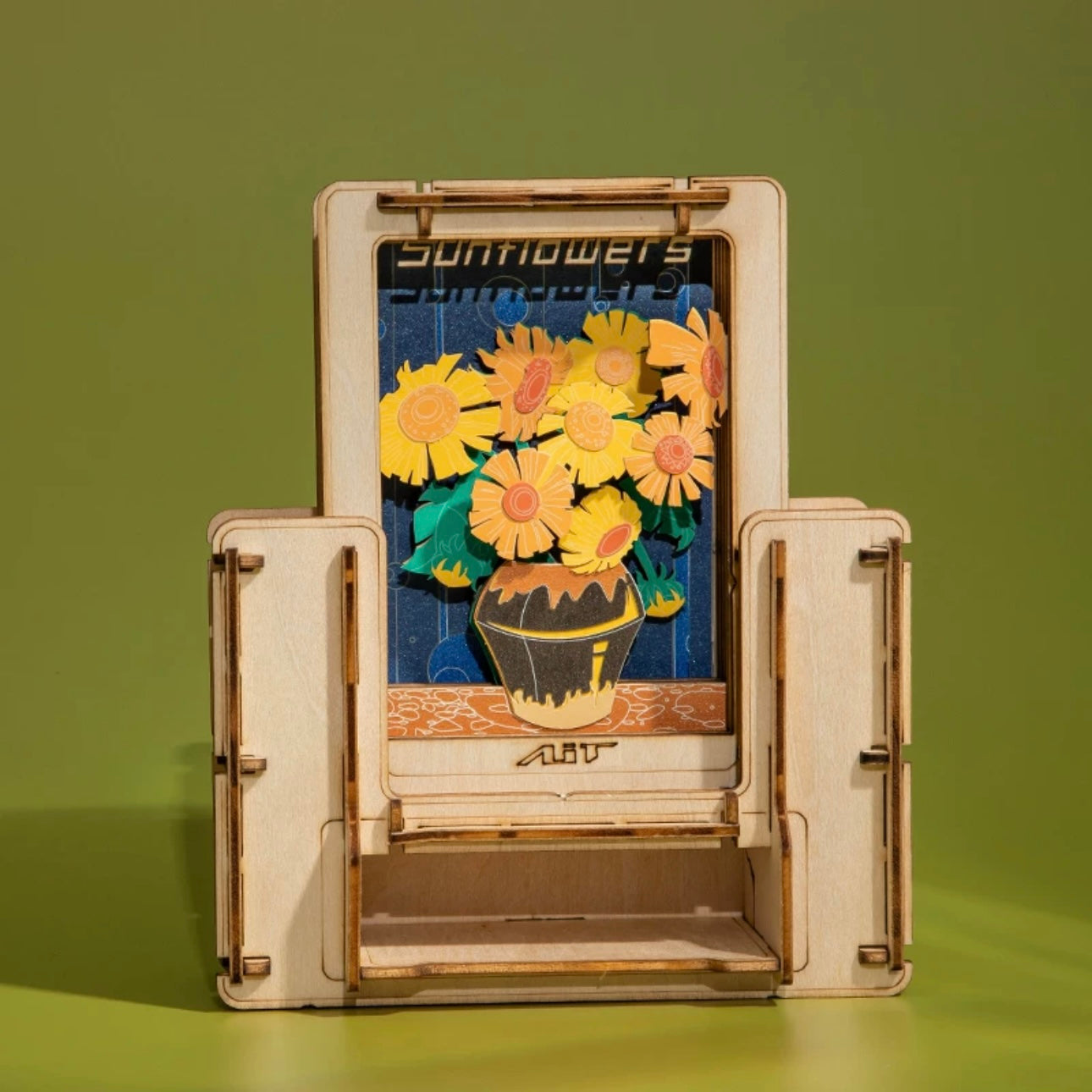 DIY Wooden Jigsaw Puzzle Multi-Purpose World Famous Paintings | SunFlower - Art Frame Home Decoration Gift KawaiiGiftLand