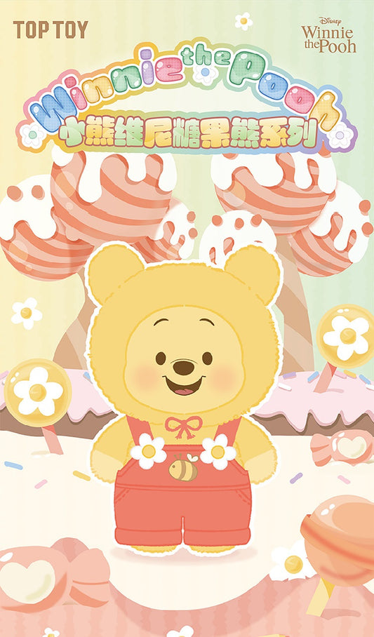 TopToy x Winnie The Pooh Candy Bear Part 1 | Pastel Candy Pooh with Outfits Red Brown Blue Pink Sky Blue Green Purple - Collectable Toys Mystery Blind Box
