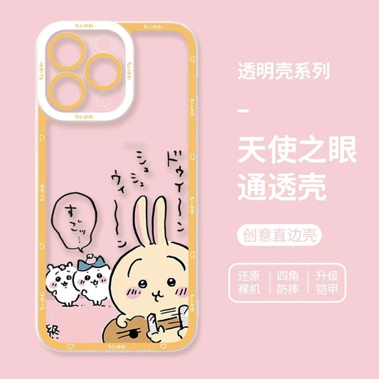 Japanese Cartoon ChiiKawa Hachiware Usagi with Friends Soft iPhone Case 6 7 8 PLUS SE2 XS XR X 11 12 13 14 15 16 Pro Promax 12mini 13mini KawaiiGiftLand