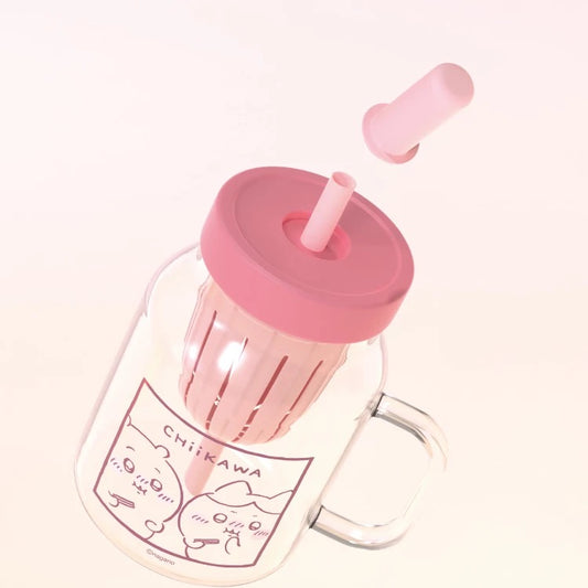 X&W X ChiiKawa | ChiiKawa Hachiware Usagi Cute Glass Cup with Handle - Cute Room Decoration Item