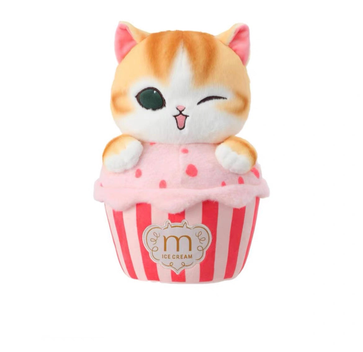 Miniso X Mofusand Ice Cream Series | Mofusand Cat in Ice Cream Cone and Cup Costume Cute Plush Doll - Kawaii items Room Decoration Doll