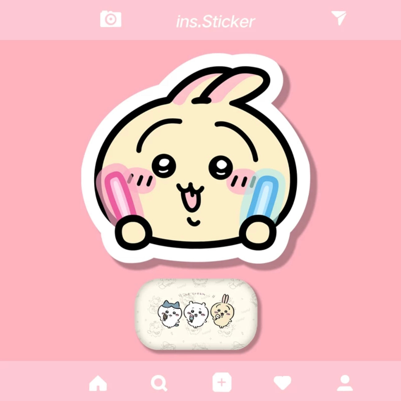 Japanese Cartoon Chiikawa Mouse Pad | Usagi - Can with Hand Pillow Rest KawaiiGiftLand