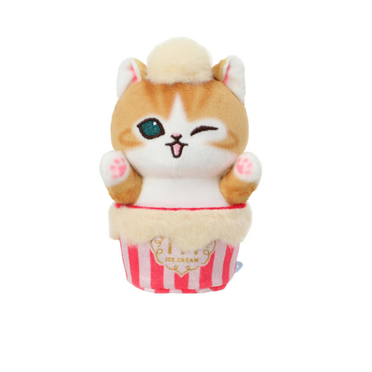 Miniso X Mofusand Ice Cream Series | Mofusand Cat in Ice Cream Cup Costume Cute Plush Doll Decoration - Kawaii items Room Decoration