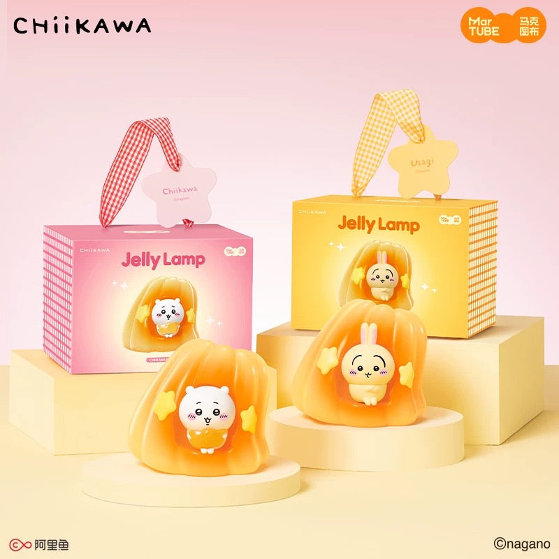 Japan Cartoon ChiiKawa Jelly Lamp | Chiikawa Usagi Cute Plastic Mini Figure in Yellow Jelly Night Light - Kawaii items Room Decoration