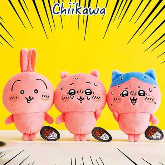 Japan ChiiKawa Normal and Pink Spicy | ChiiKawa Hachiware Usagi - Mini Plush Doll Keychain KawaiiGiftLand