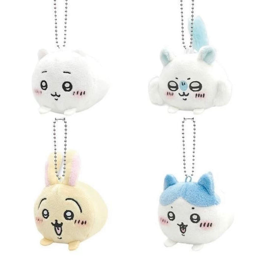 Japan ChiiKawa Lying Down Mini Plush Doll | ChiiKawa Hachiware Usagi Momonga - Keychain