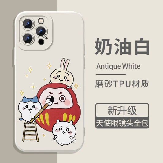 Japanese Cartoon Chiikawa | Chinese Japanese New Year Chiikawa Hachiware Usagi - Soft iPhone Case PLUS XS XR X 11 12 13 14 15 Pro Promax KawaiiGiftLand