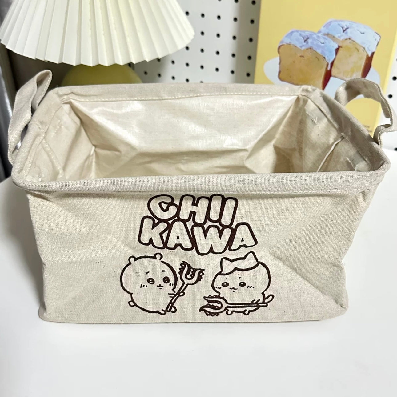 Japanese Cartoon ChiiKawa Cloth Fabric Storage Fold Basket | ChiiKawa Hachiware - Kawaii Room Decoration items Cute Things KawaiiGiftLand