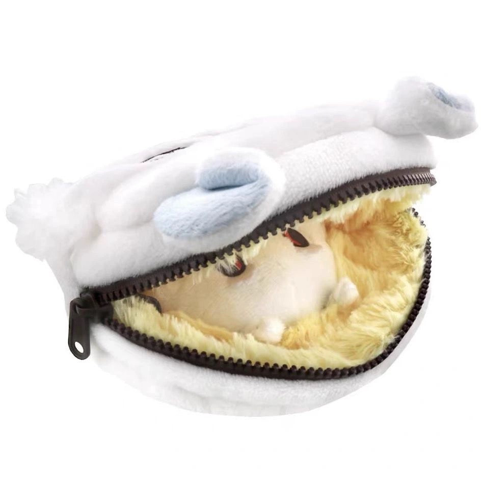 Japanese Cartoon Chiikawa Make up Purse Bag | Momonga Dragon Monster Double Face - Kawaii Plush Doll Bag KawaiiGiftLand