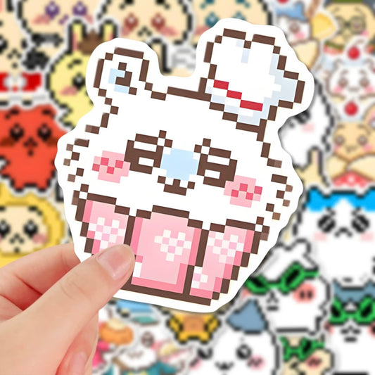 Japanese Cartoon ChiiKawa | 2D Pixel Sticker Set - 58 Pieces Phone iPad Schedule Notebook