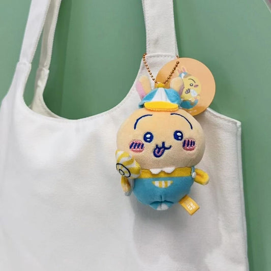 Japan ChiiKawa Amusement Park Series | ChiiKawa Hachiware Usagi Momonga - Mini Plush Doll keychain