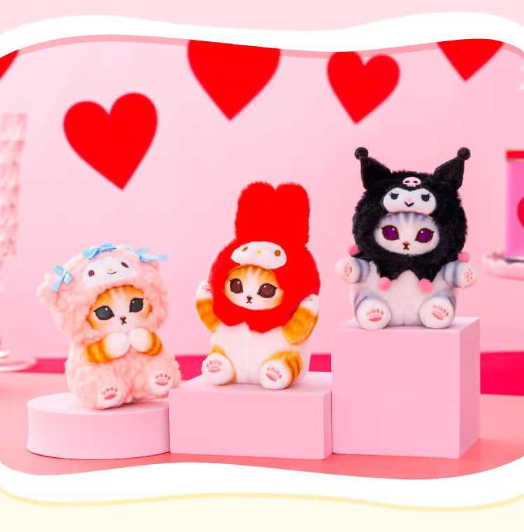 Mofusand X Sanrio Series | Mofusand Cat Crossover Sanrio Characters Cute Plush Doll Keychain - Kawaii items Room Decoration Doll