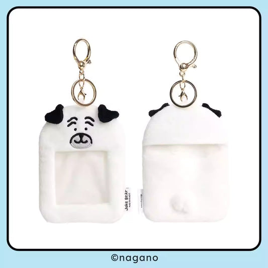 Joker Bear X Miniso | Joker Bear Pug Moguracorokke Plush Doll Card Holder - Kawaii items Room Decoration