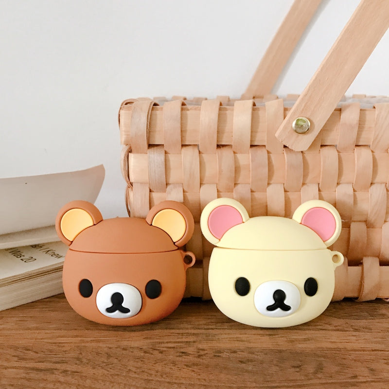 Japanese Cartoon Relax Bear Kuma Case | Rilakkuma & Korilakkuma - AirPods AirPodsPro AirPods3 AirPods4 Case KawaiiGiftLand