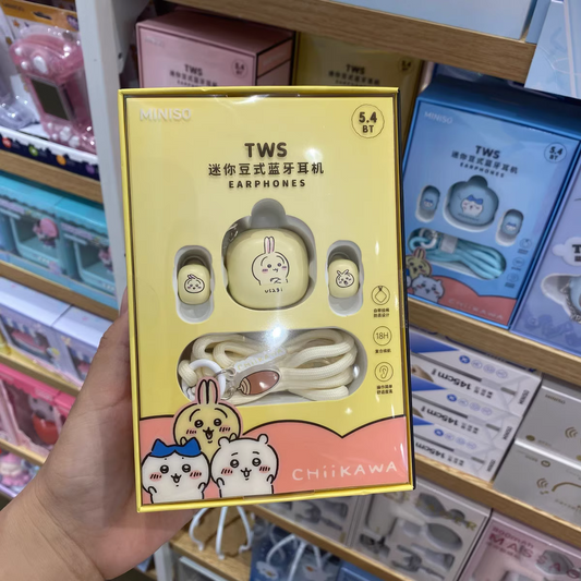 ChiiKawa X Miniso | ChiiKawa Hachiware Usagi Earphone with Case - Kawaii Items Cute Accessories KawaiiGiftLand