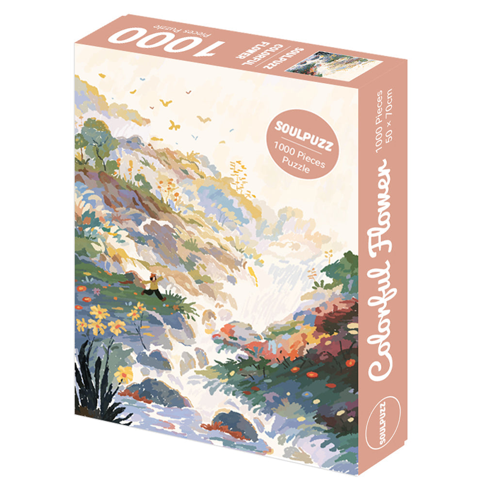 SOULPUZZ 1000 Pieces Puzzle | Chasing Wind in Hills - Drawing Style Difficulty Decompression Couples Trendy Gifts Home Decoration KawaiiGiftLand