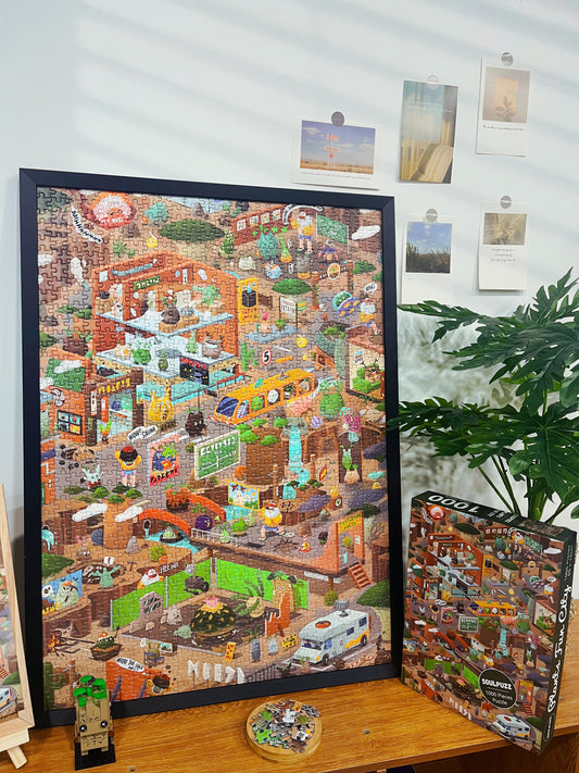 SOULPUZZ 1000 Pieces Puzzle | Plants Fun City - Succulent Plants Cactus Funny Style Difficulty Decompression Couples Trendy Gifts Home Decoration