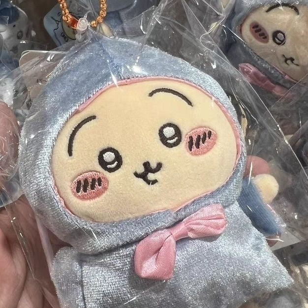 Japan ChiiKawa Birthday Series - Prince and Fairy Godmother | ChiiKawa Hachiware Usagi Momonga - Mini Plush Doll keychain