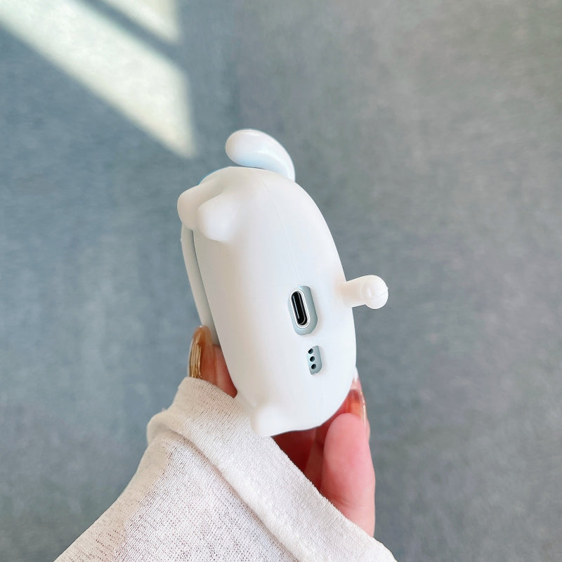 Japanese Cartoon Cute Crayon Boy | Shiro White Dog - AirPods AirPodsPro AirPods3 AirPods4 Case KawaiiGiftLand