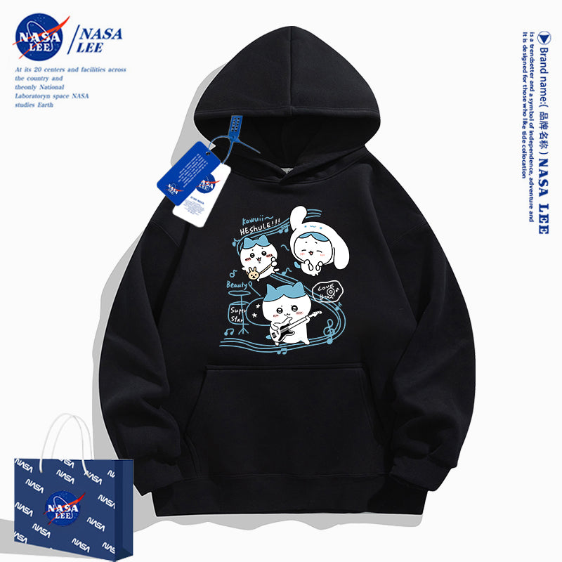 Japanese Cartoon ChiiKawa Casual Style Hoodie Series | Hachiware Play Music Cinnamoroll Outing - Kawaii Fashion Items