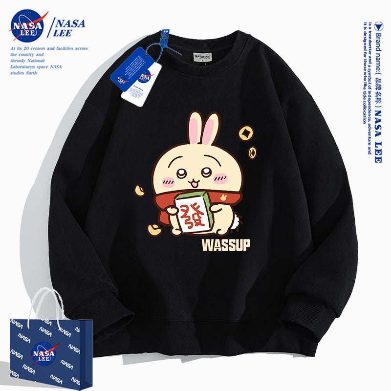 Japanese Cartoon ChiiKawa Casual Style Hoodie Series | Usagi Get Rich - Kawaii Fashion Items
