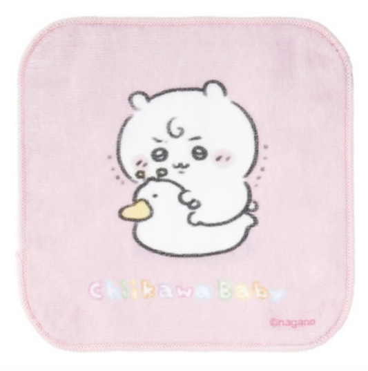 Japan ChiiKawa Baby Series | ChiiKawa Hachiware Usagi Cute Baby Sitting on Duck Toilet Handkerchief - Kawaii items Room Decoration