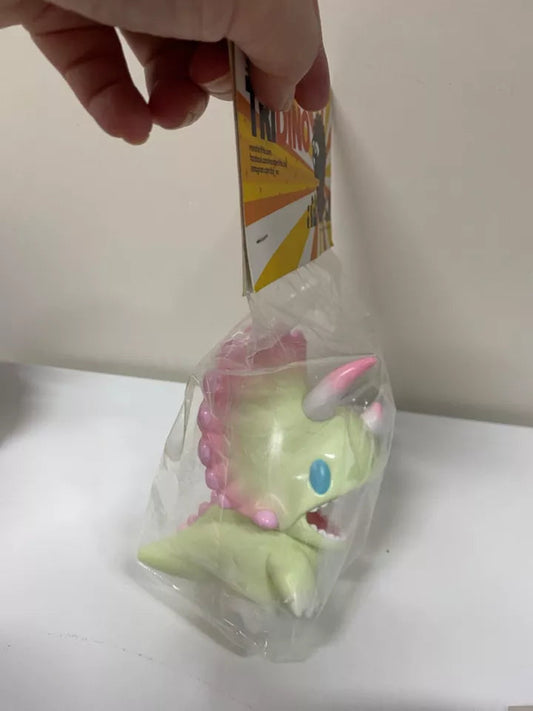 Unbox Pink Yellow Dino Tridino Triceratops Cute Character Figure Limited Model KawaiiGiftLand