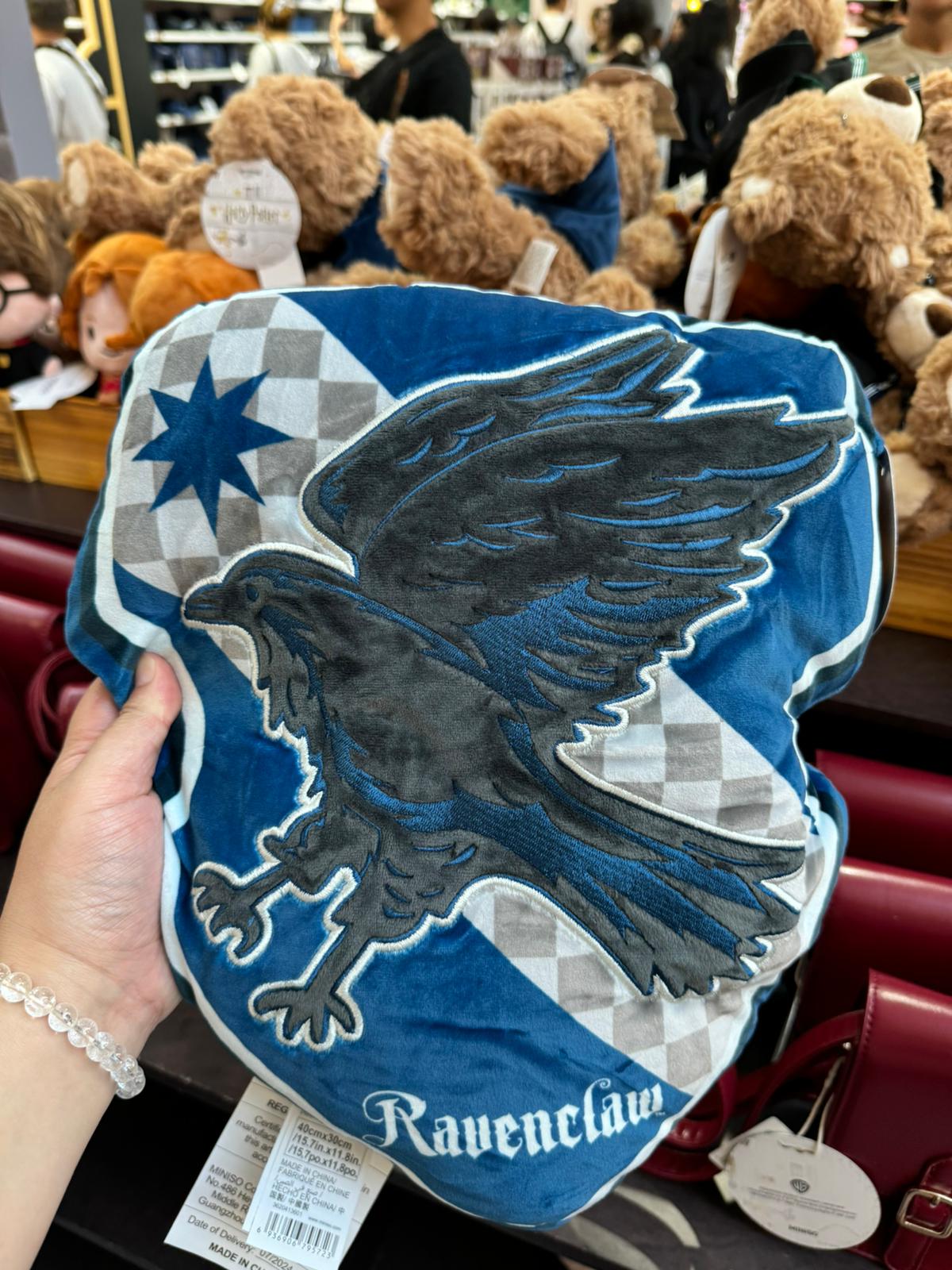 Harry Magical School Wizard Witch X Miniso | School Houses Red Yellow Green Blue Plush Cushion - Kawaii items Room Decoration KawaiiGiftLand