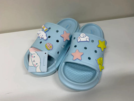 Sanrio x Miniso Cinnamoroll Blue and White DIY Female Slippers KawaiiGiftLand