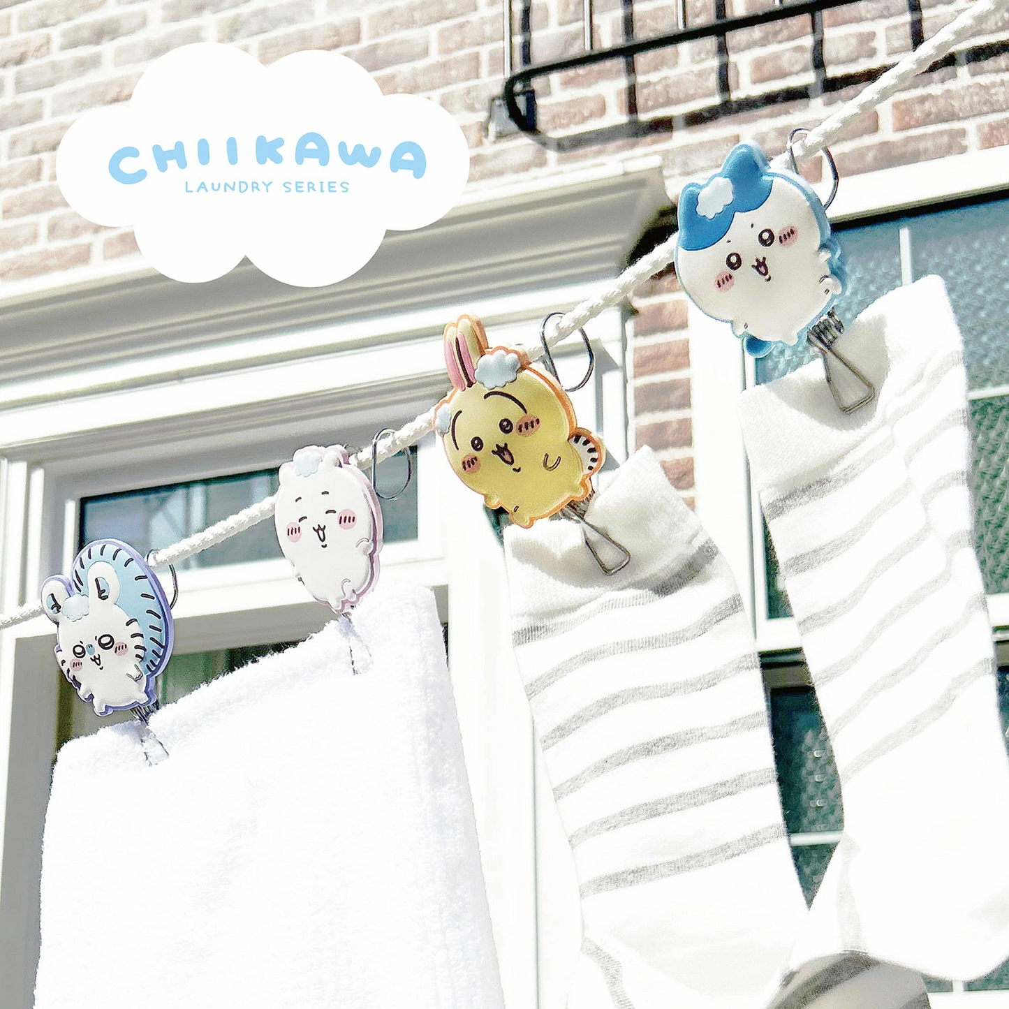 Japan ChiiKawa Laundry Accessories Series | ChiiKawa Hachiware Usagi Momonga Clothes Peg Kawaii items Room Decoration KawaiiGiftLand