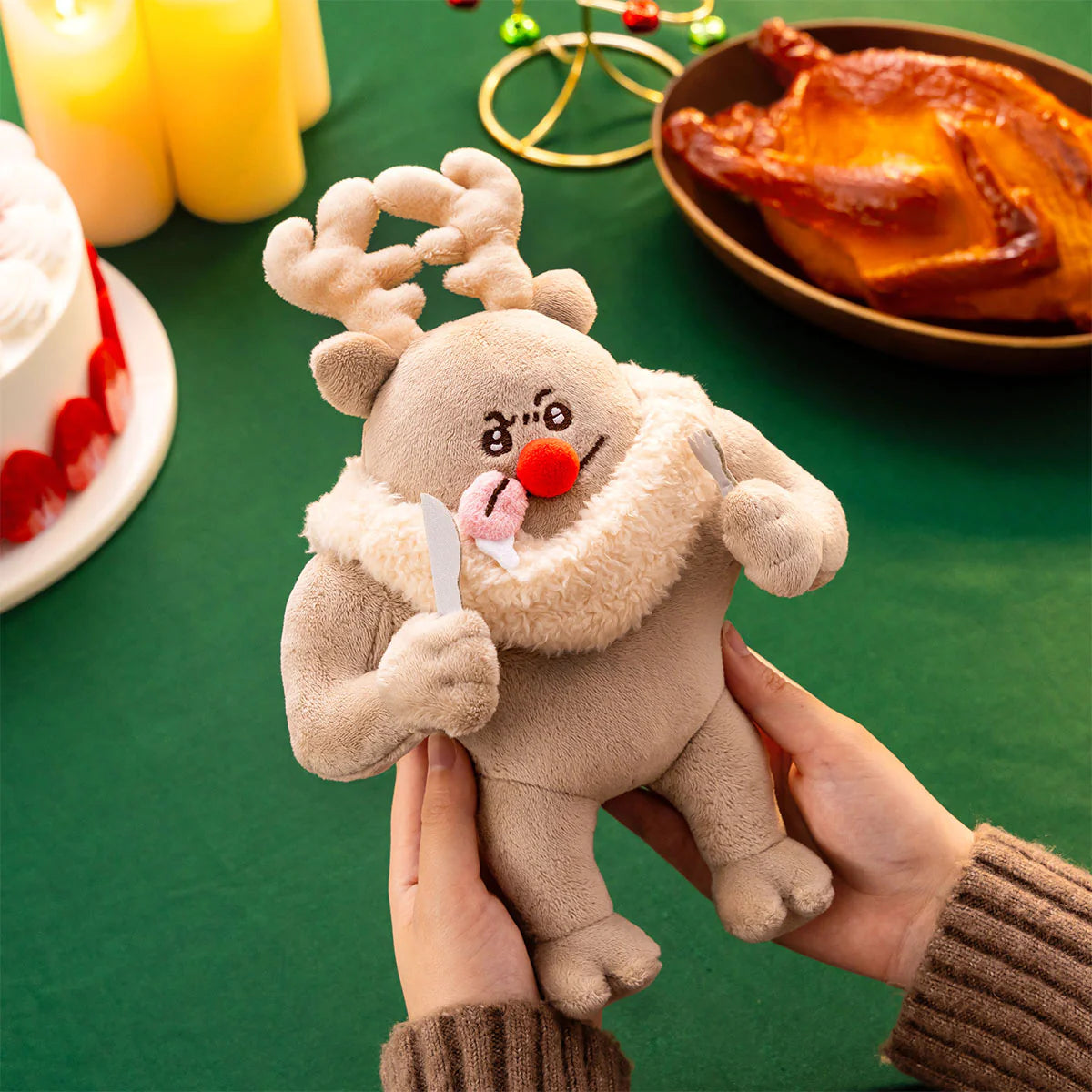 ChiiKawa Christmas 2025 Series | ChiiKawa Hachiware Usagi Reindeer Cute Plush Doll Keychain - Kawaii items Room Decoration Doll