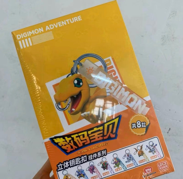 Digimon Adventure Digital Monster Keychain I Agumon Gabumon Piyomon Gomamon Palmon Patamon Tentomon Tailmon - Figures Toy Collections Bag Charm Mystery Blind Box KawaiiGiftLand