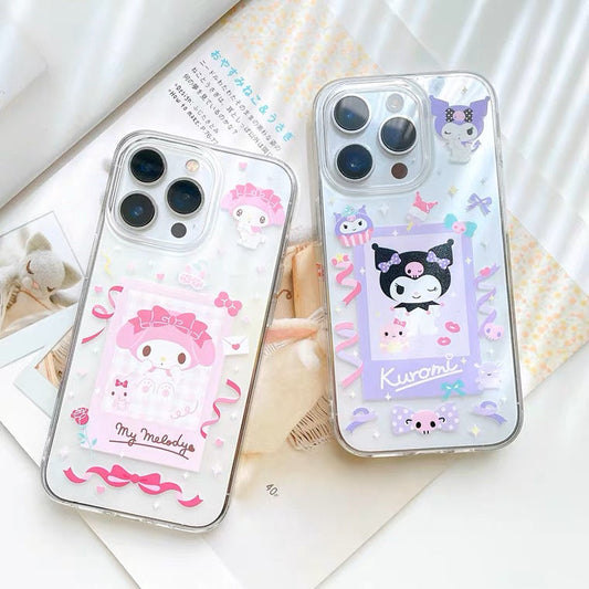 Japanese Cartoon Happy Party with friends | My Melody Kuromi Cinnamoroll Pochacco Hangyodon iPhone Case PLUS SE2 11 12 13 14 15 16 Pro Promax 12mini 13mini KawaiiGiftLand