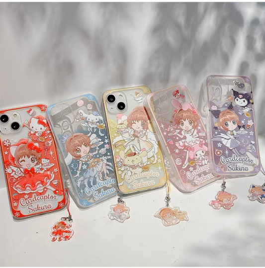 Clean Japanese Cartoon CardCaptorSakura Cafe Maid with KT MM KU CN PN iPhone Case 6 7 8 PLUS SE2 XS XR X 11 12 13 14 15 16 Pro Promax 12mini 13mini KawaiiGiftLand