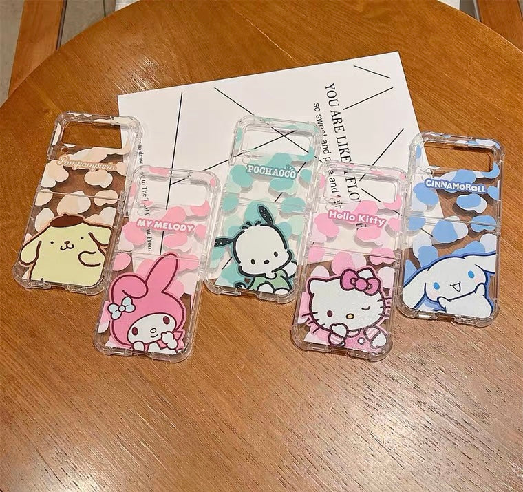 Cute Cartoon Cinnamoroll kitty folding Case For Samsung Galaxy Z