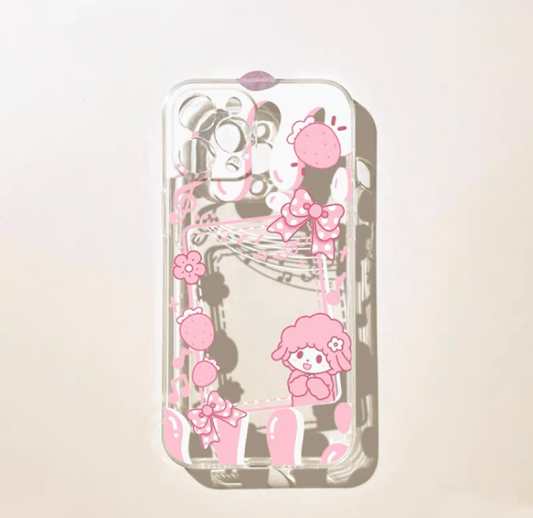 Japanese Cartoon Piano with Dessert Photo Frame iPhone Case 6 7 8 PLUS SE2 XS XR X 11 12 13 14 15 16 Pro Promax 12mini 13mini KawaiiGiftLand