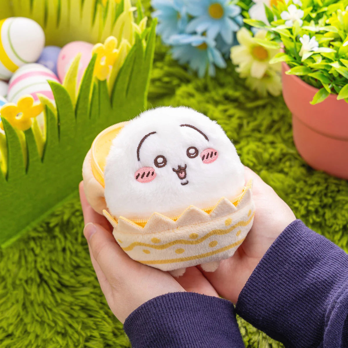 Japan ChiiKawa Easter 2025 Series | ChiiKawa Hachiware Usagi Easter Egg Plush Doll Keychain Kawaii items Room Decoration doll KawaiiGiftLand