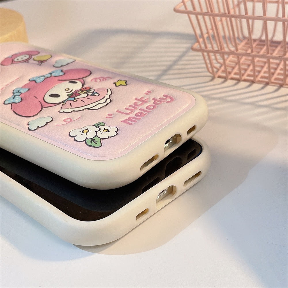 Japanese Cartoon MM CN PN Air Cushion iPhone Case 15 14 13 12 11 Pro Max Plus KawaiiGiftLand