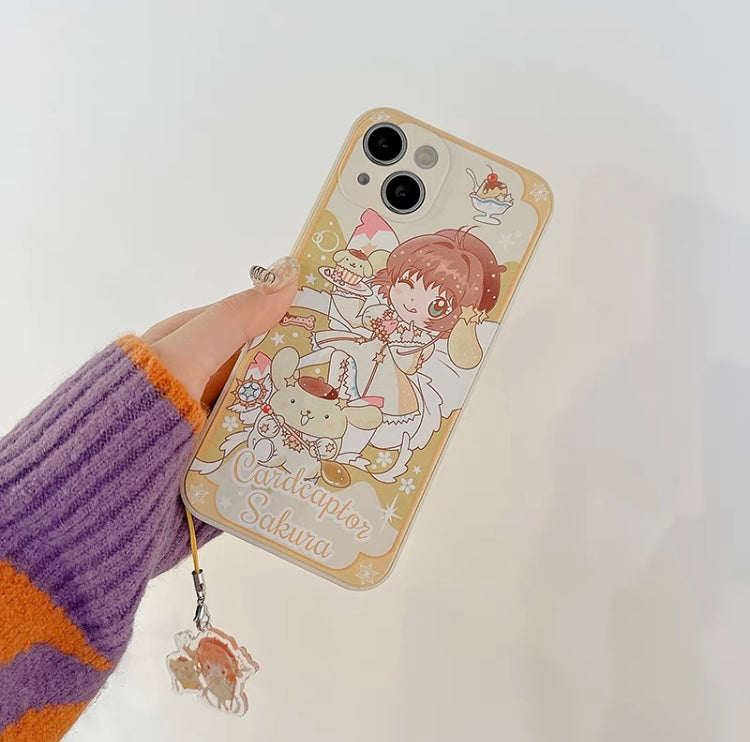 Colour Japanese Cartoon CardCaptorSakura Cafe Maid with KT MM KU CN PN iPhone Case 6 7 8 PLUS SE2 XS XR X 11 12 13 14 15 16 Pro Promax 12mini 13mini KawaiiGiftLand