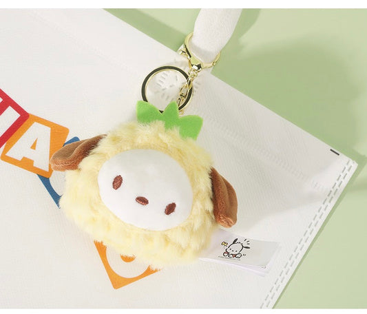 Sanrio Pochacco Pineapple Plush Keychain - Girlfriend Children Gift KawaiiGiftLand