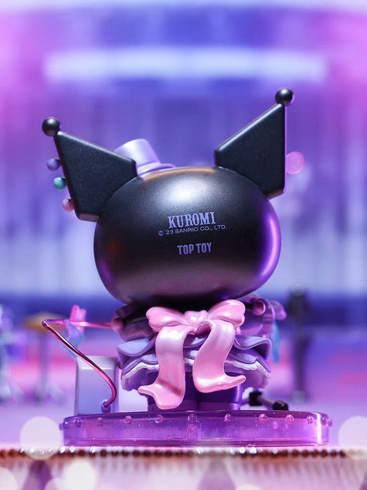 Sanrio Kuromi Star Singer Singing Figure with Keychain Set Toy Collection KawaiiGiftLand