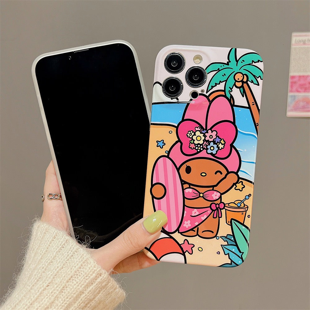 Japanese Cartoon MM KU Summer Sunshine Holiday iPhone Case 15 16 14 13 12 11 Pro Max Plus KawaiiGiftLand
