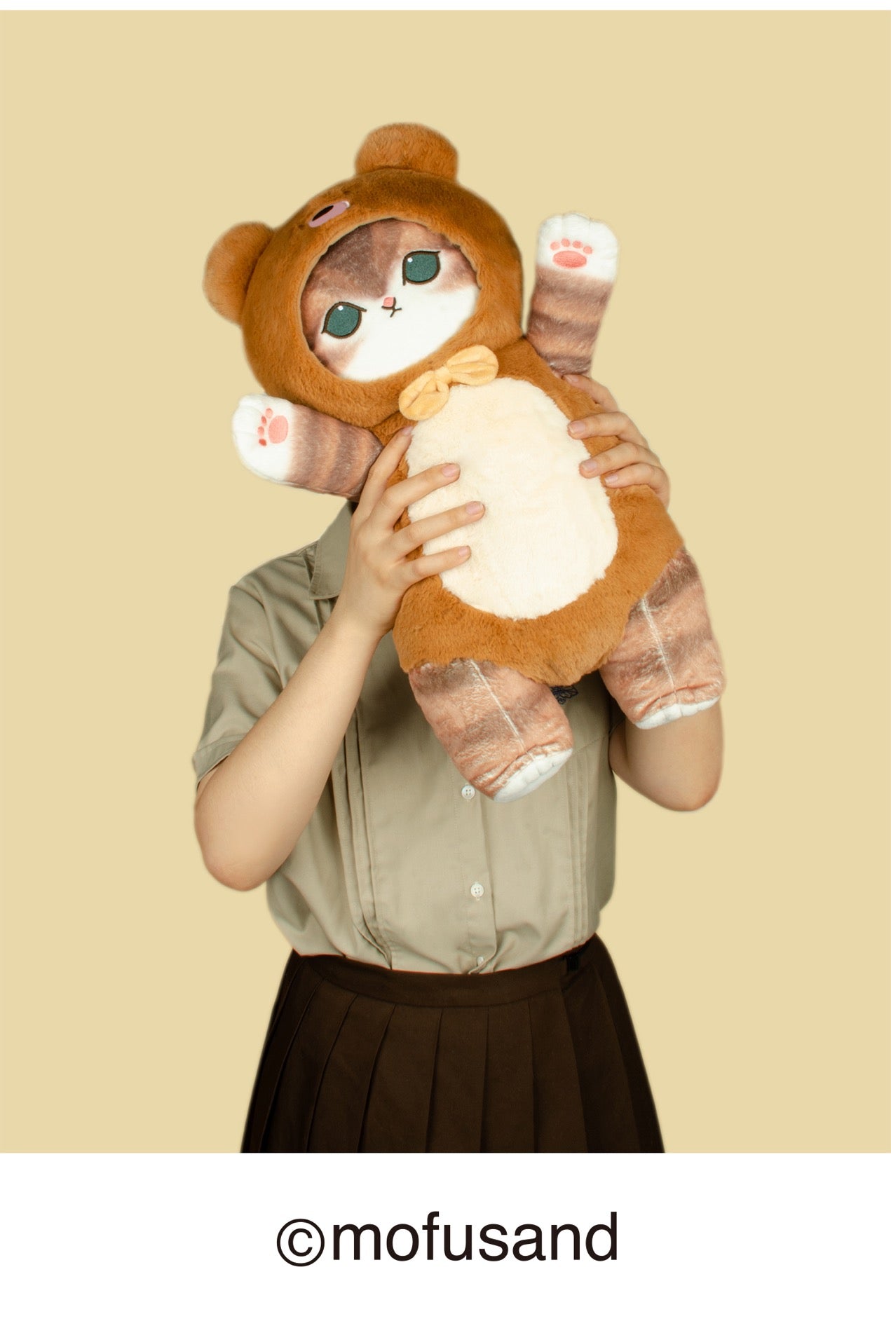 Japan Artist Mofusand Cat Neko Bear 54 x 30cm Mascot Giant Plush Doll KawaiiGiftLand