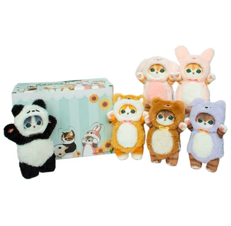 Japan Artist Mofusand Cat Neko | Bunny Rabbit Teddy Bear Panda Dog - 17cm Mascot Plush Doll Big Keychain KawaiiGiftLand