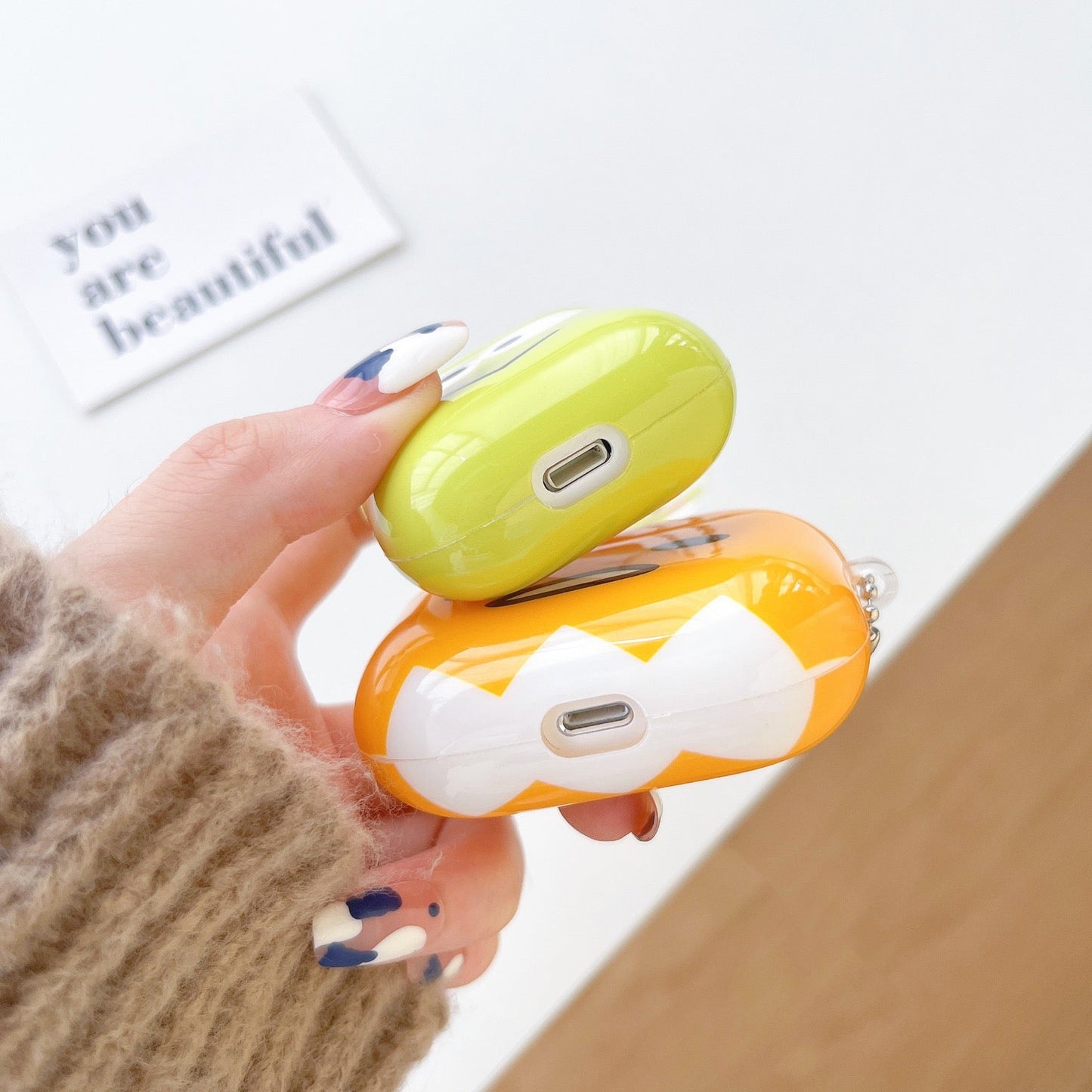 Japanese Cartoon Keroppi Gudetama Simple Big Head AirPods AirPodsPro AirPods3 Case KawaiiGiftLand