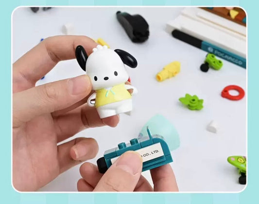 Sanrio Pompompurin Sporty Shop Building Blocks Toy Collections KawaiiGiftLand